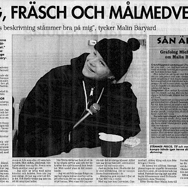 Malin Baryard analys i SkÜnska Dagbladet 1997