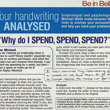 Bella graphology analysis