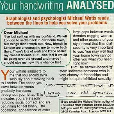 Bella graphology analysis