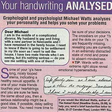 Bella graphology analysis