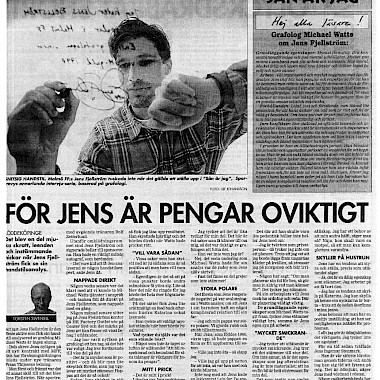 SkÜnska Dagbladet 1997 Jens fjellstrîm analys