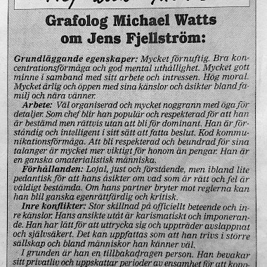 SkÜnska Dagbladet 1997 Jens fjellstrîm analys