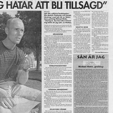 Mattias Thylander svara till analys i SkÜnska Dagbladet 1997