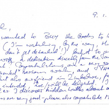 Marc Rich Partner Alec Hackel letter of thanks
